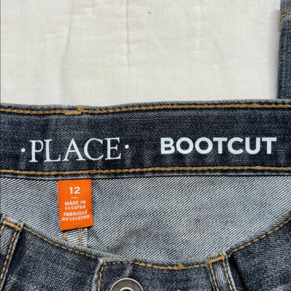 The Children's Place Boys Bootcut Jeans Size 12 Denim Blue Adjustable Waist